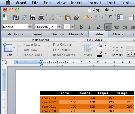 Copy table from word to outlook